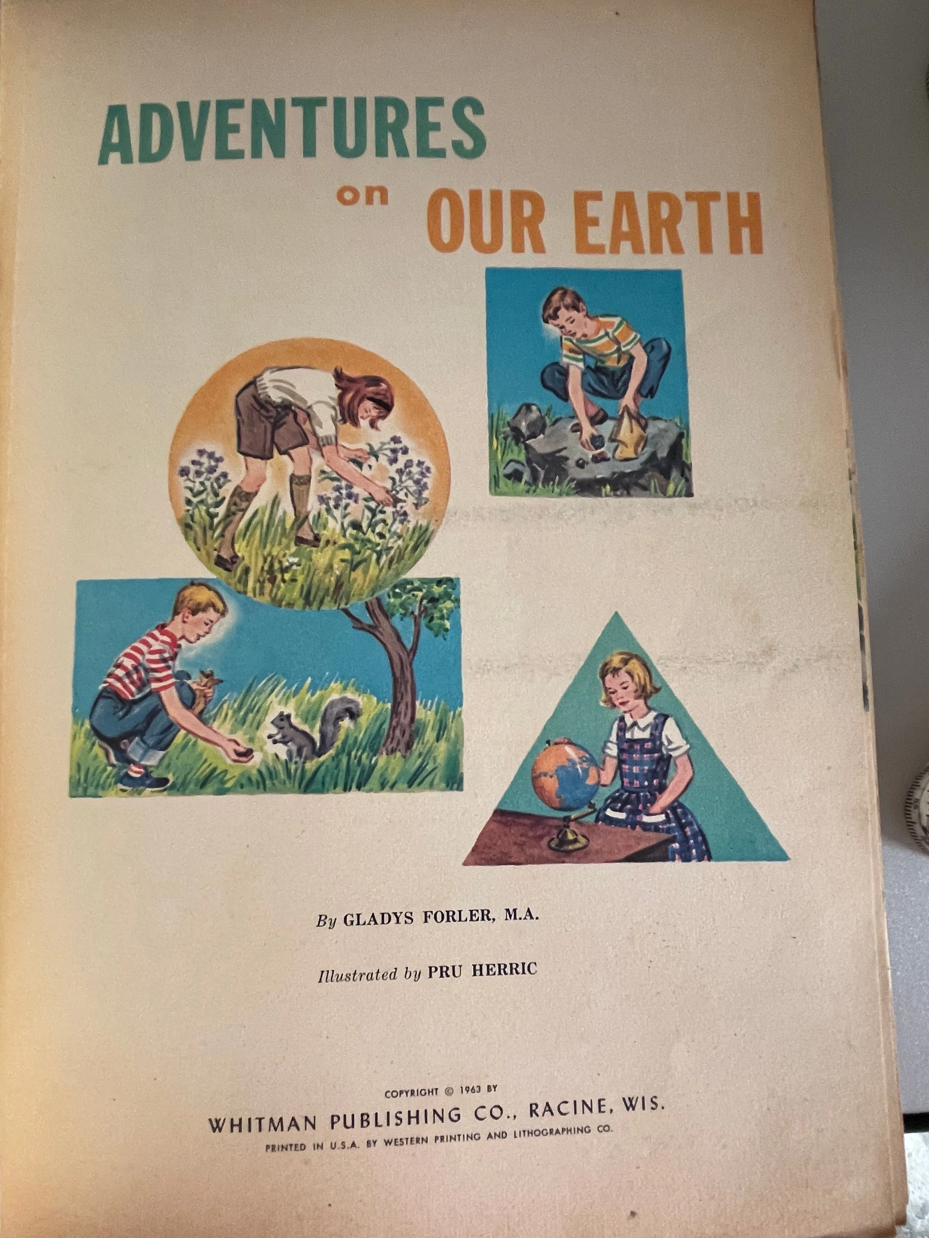 € Vintage 1963  Help Yourself Series Adventure On Our Earth Activity Workbook Text Book