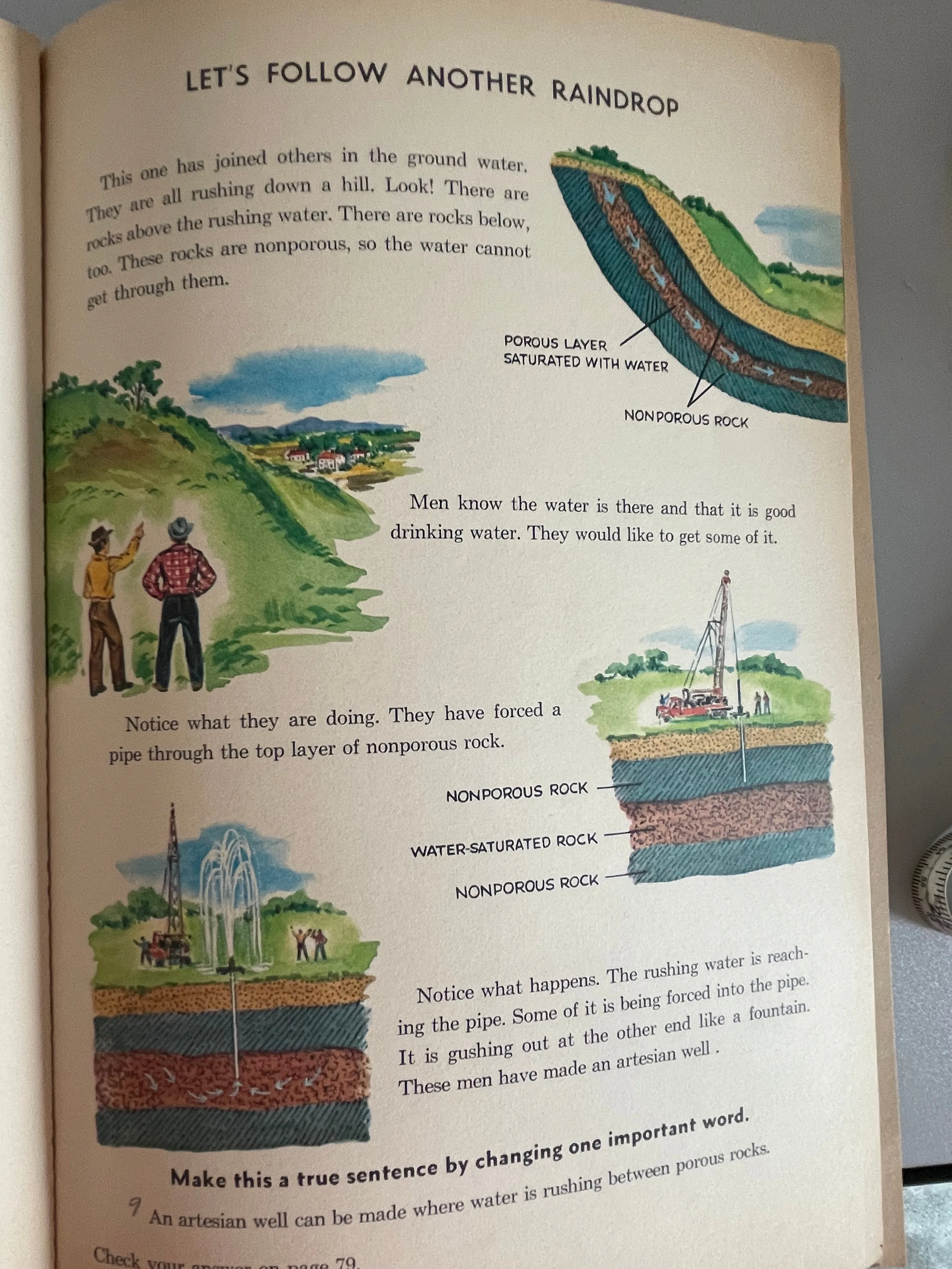 € Vintage 1963  Help Yourself Series Adventure On Our Earth Activity Workbook Text Book