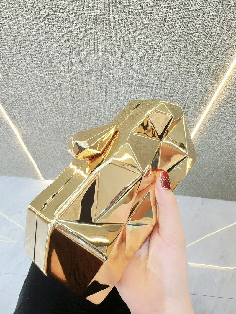 2024 New Fashion Diamond Iron Box Evening Bag