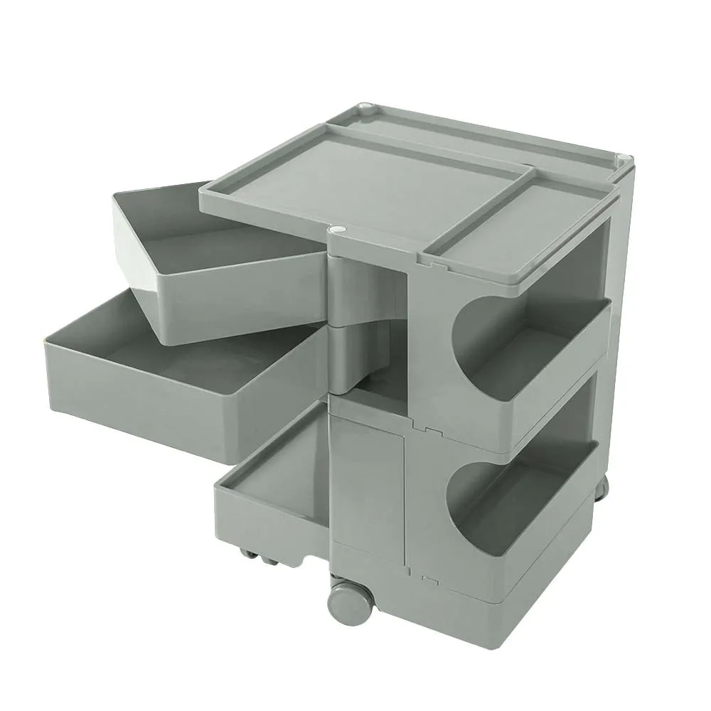 3 Tier Bedside Table Organizer Grey
