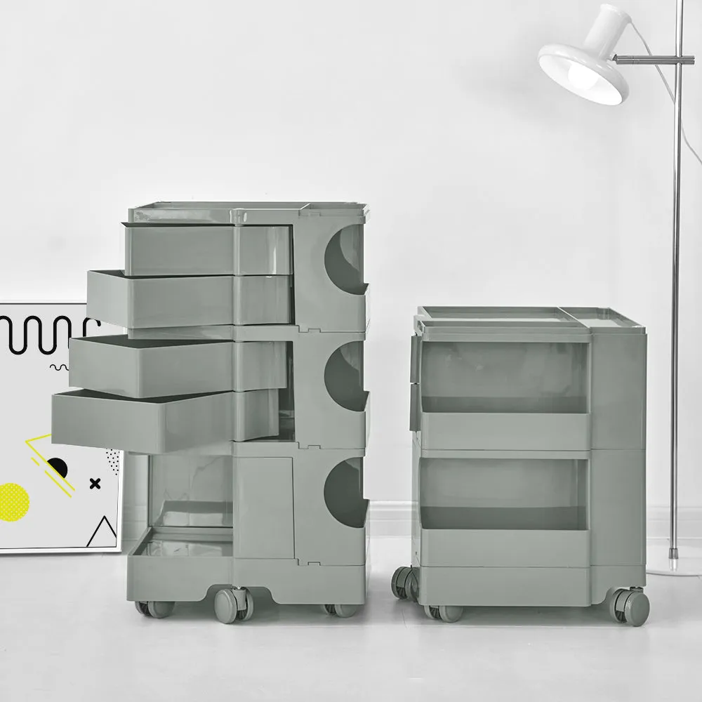 3 Tier Bedside Table Organizer Grey
