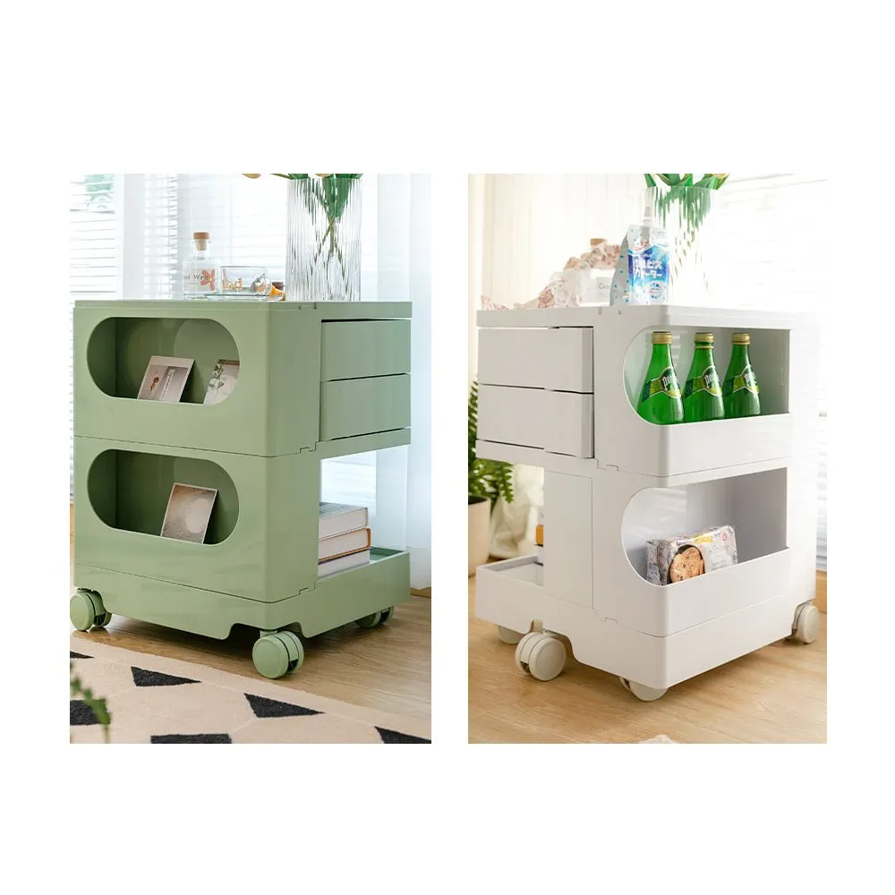 3 Tier Bedside Table Organizer Grey