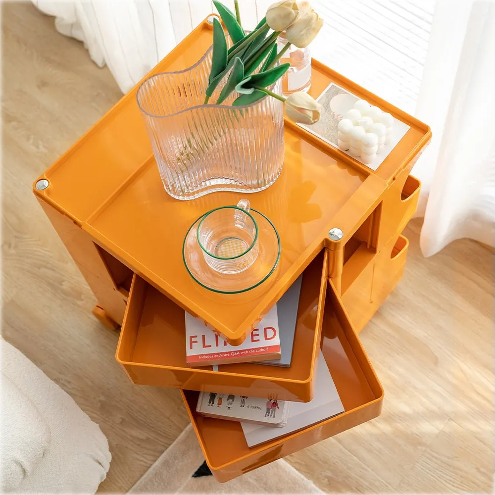 3 Tier Bedside Table Organizer Orange