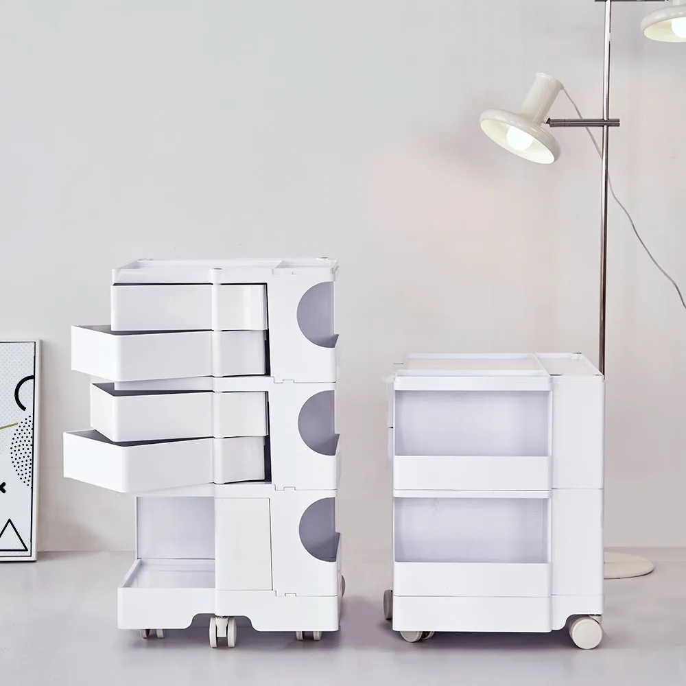 3 Tier Bedside Table Organizer White