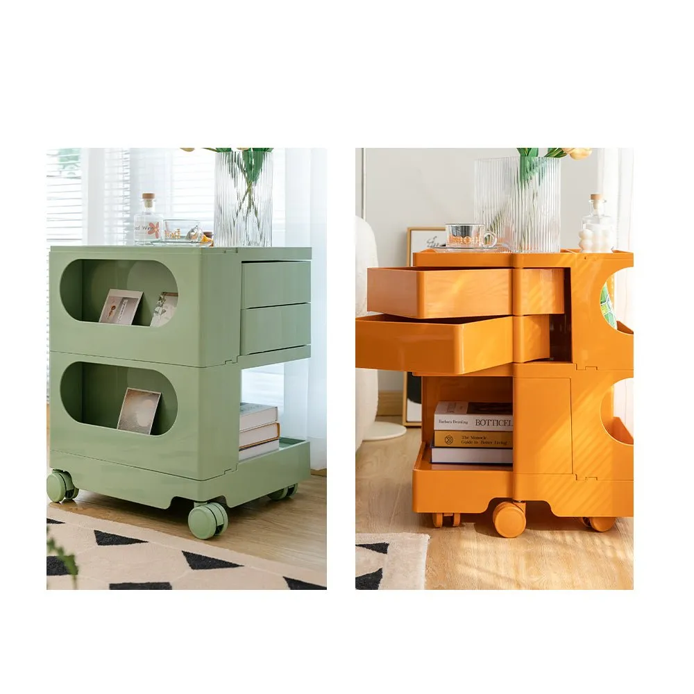 3 Tier Bedside Table Organizer White