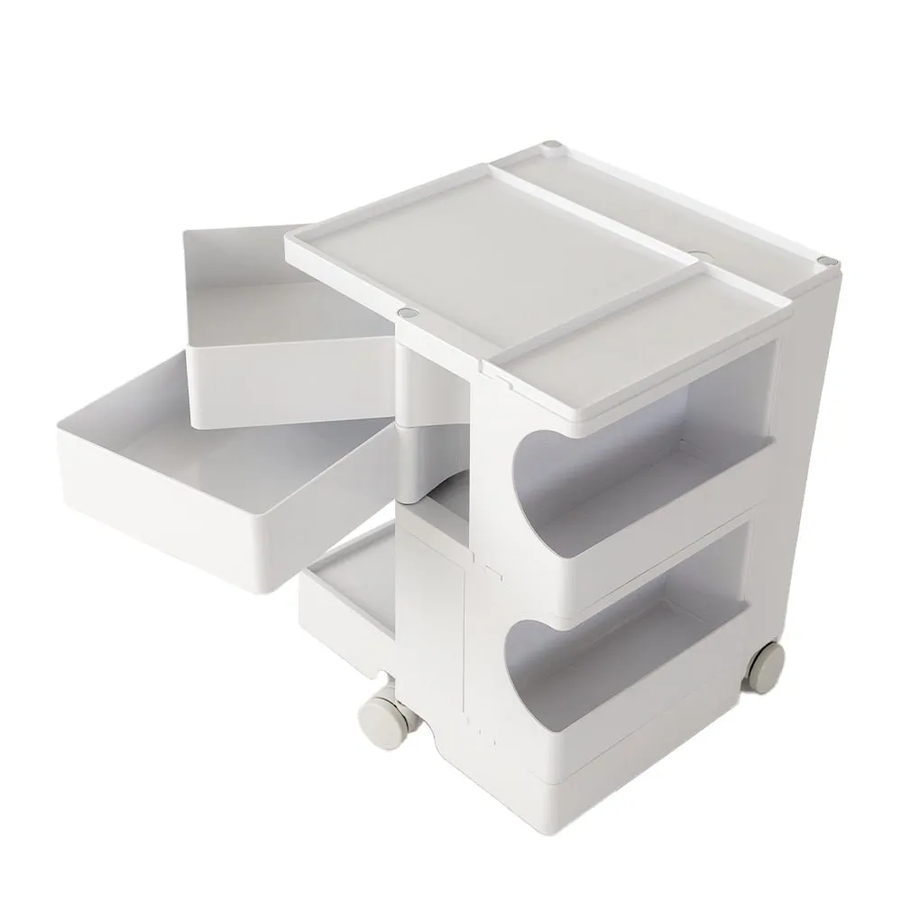 3 Tier Bedside Table Organizer White
