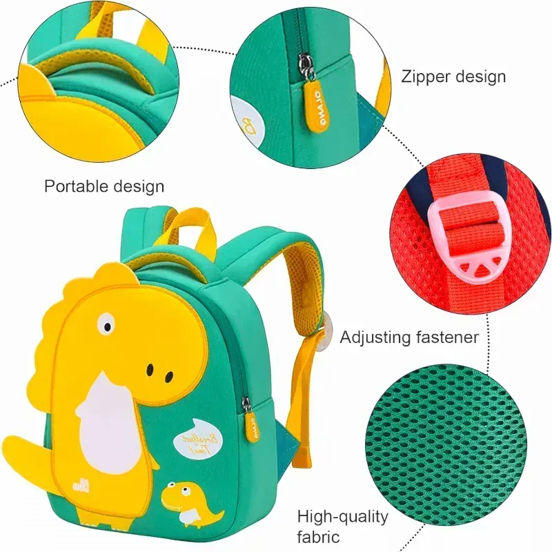 3D Dinosaur Kindergarten Kids Backpack
