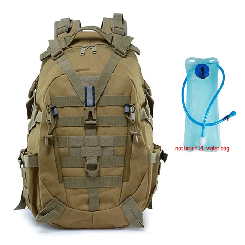 40 Liters Hiking Tactical Backpack Men Outdoor Sport Travel Rucksack Molle Bag Hunting Hiking Backpack Reflector Duffle Bag