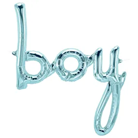 42" Script Pkd Boy Pastel Blue