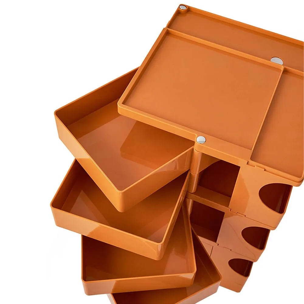 5 Tier Bedside Table Organizer Orange