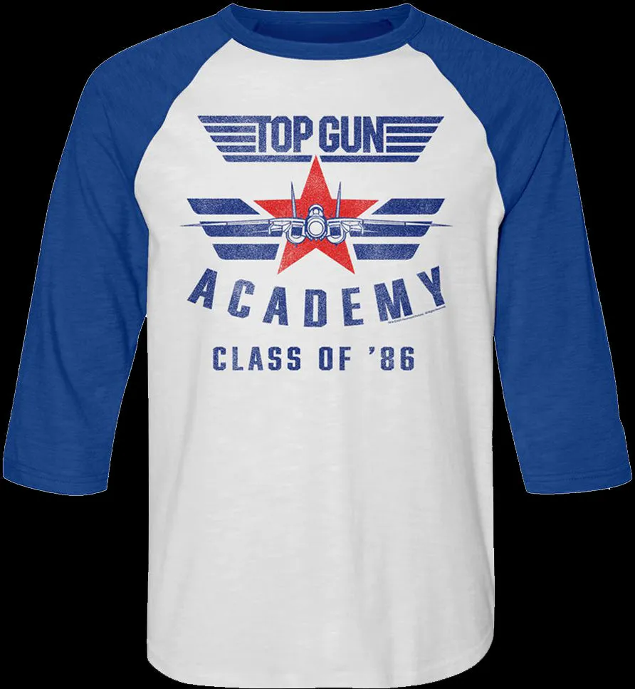 Academy Class Of '86 Top Gun Raglan Baseball Shirt