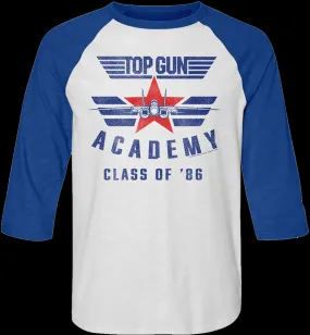 Academy Class Of '86 Top Gun Raglan Baseball Shirt