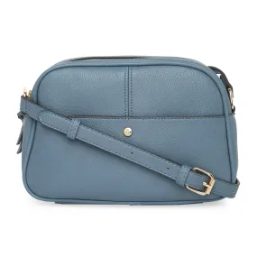 Accessorize London Women'S Faux Leather Blue Abby Sling Bag