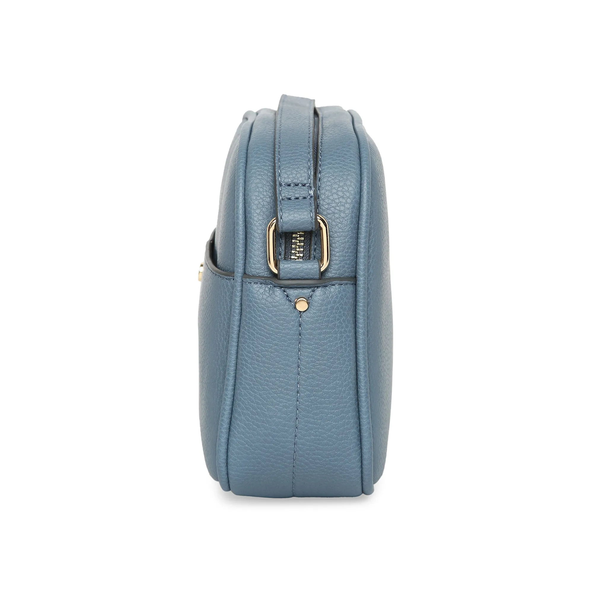 Accessorize London Women'S Faux Leather Blue Abby Sling Bag
