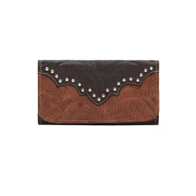 American West Handbag Annie's Secret Collection: Leather Tri-Fold Western Wallet
