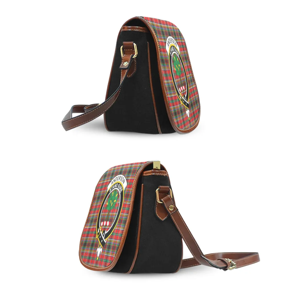 Anderson of Arbrake Tartan Saddle Bag with Family Crest