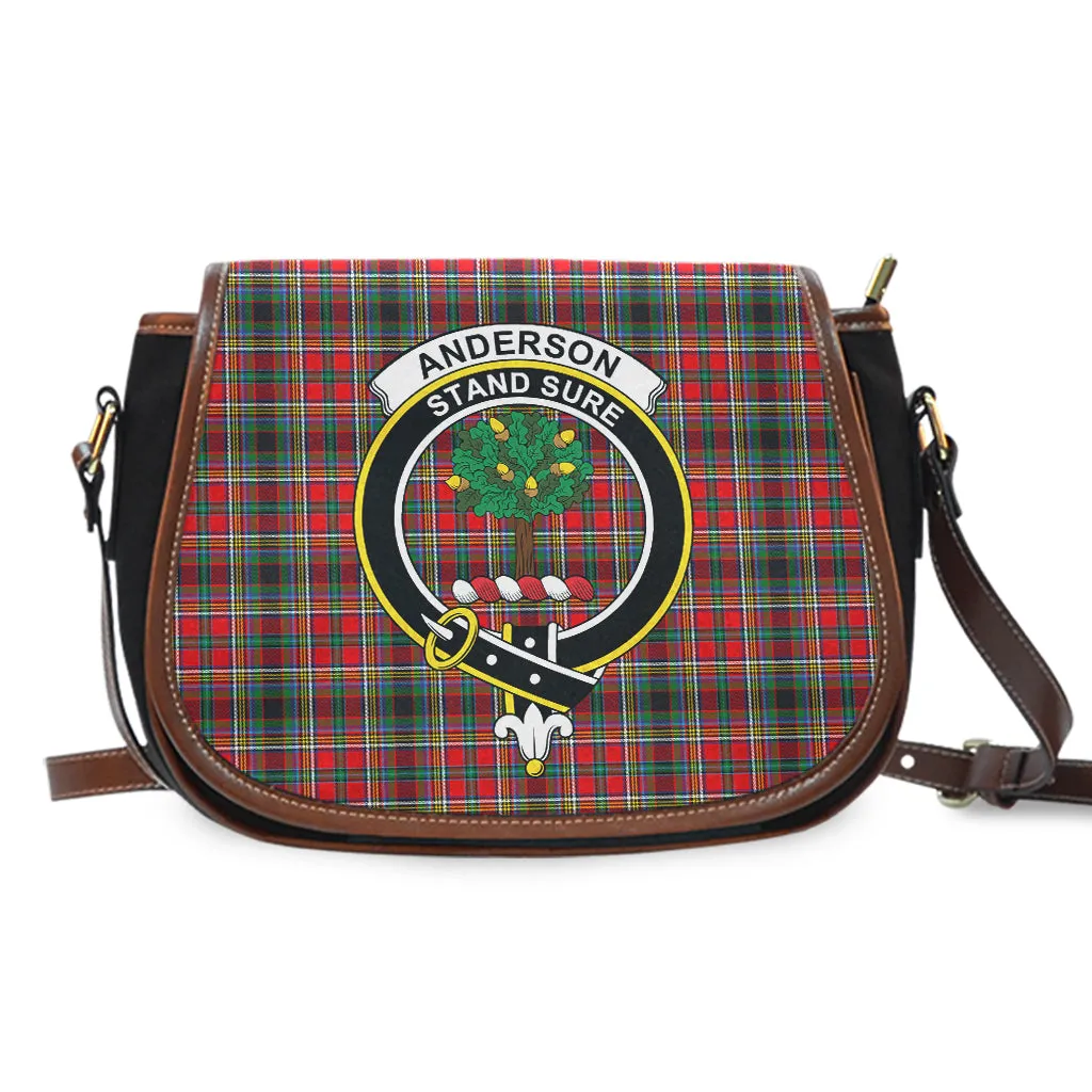 Anderson of Arbrake Tartan Saddle Bag with Family Crest