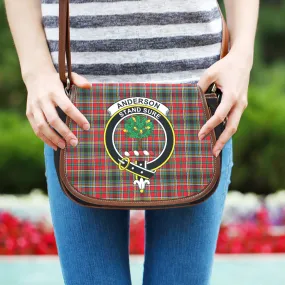 Anderson of Arbrake Tartan Saddle Bag with Family Crest