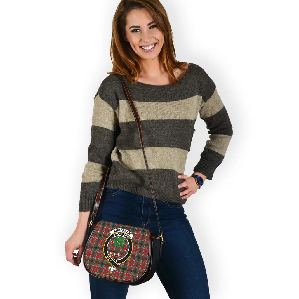 Anderson of Arbrake Tartan Saddle Bag with Family Crest