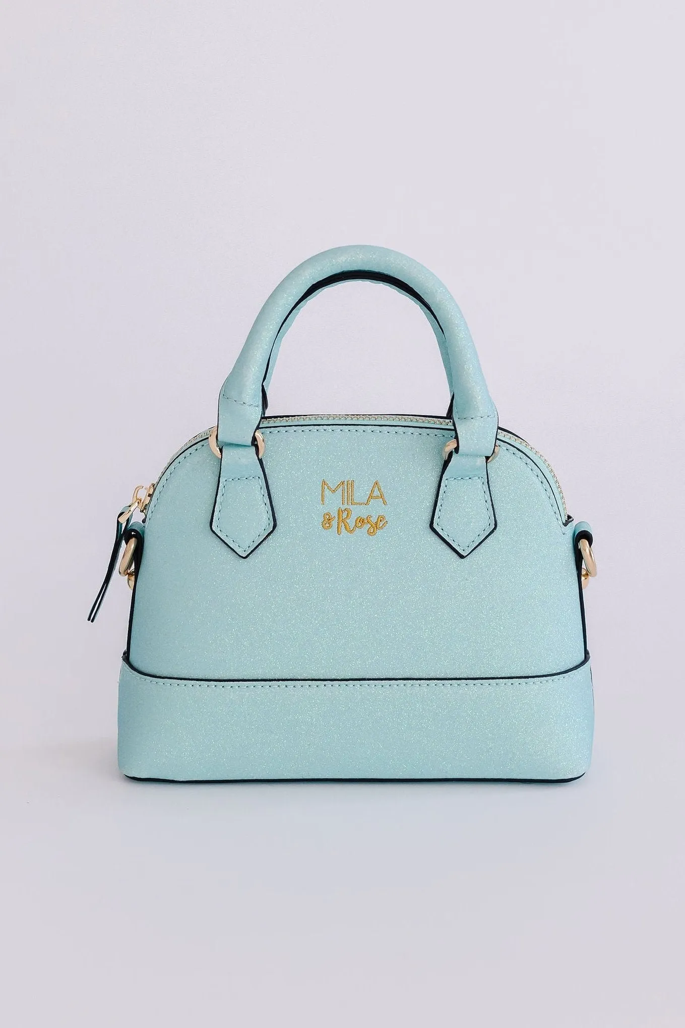 Aqua Glitter Girl's Crossbody Purse