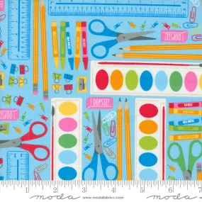 Back to School - School Essentials in Water - Stacy Iest Hsu - 20891 16 - Half Yard