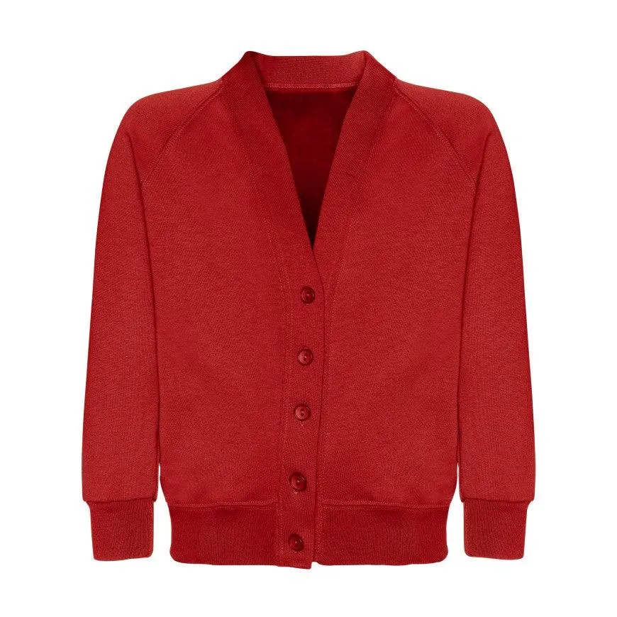 Barling Magna Primary Academy  | Red Sweatshirt Cardigan with School Logo