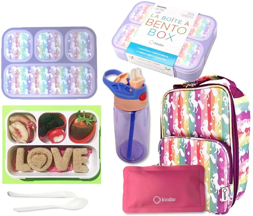 Bento Lunch Boxes for Kids, Teens, Adults | Snack Containers or Portion Control Meal Box for Lunches for School Girls, Boys 3 Compartments, Blue Large 1 pack