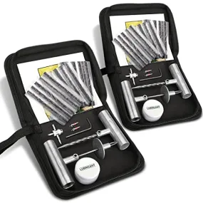 BETOOLL Universal Tire Repair Kit, Heavy Duty Sets of 2-24pcs Emergency Tire Plug Kit, for car Motorcycle, Truck, ARB，ATV, Tractor, RV, SUV, Trailer