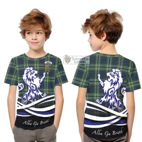 Blyth Tartan Kid T-Shirt with Alba Gu Brath Regal Lion Emblem