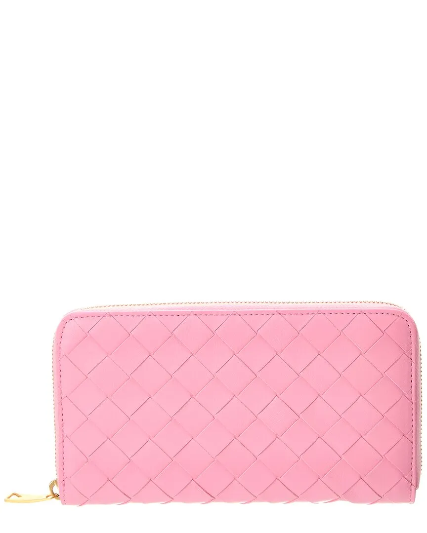 Bottega Veneta Intrecciato Leather Zip Around Wallet