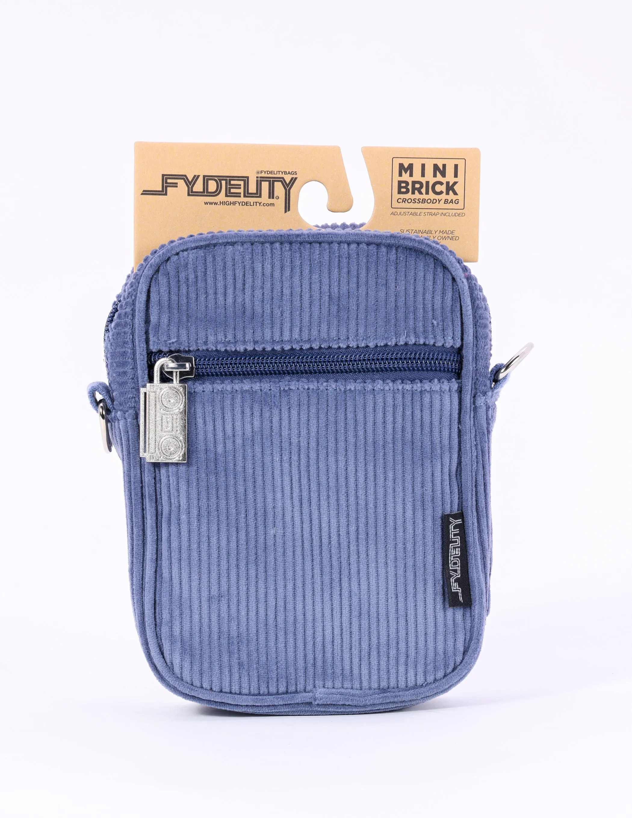 Brick Bag | Mini Crossbody | Corduroy Slate Blue