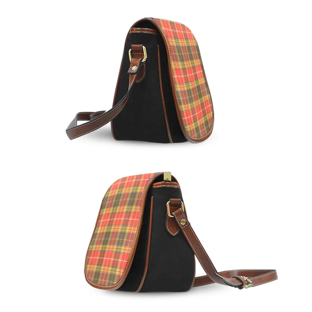 Buchanan Old Set Weathered Tartan Saddle Bag