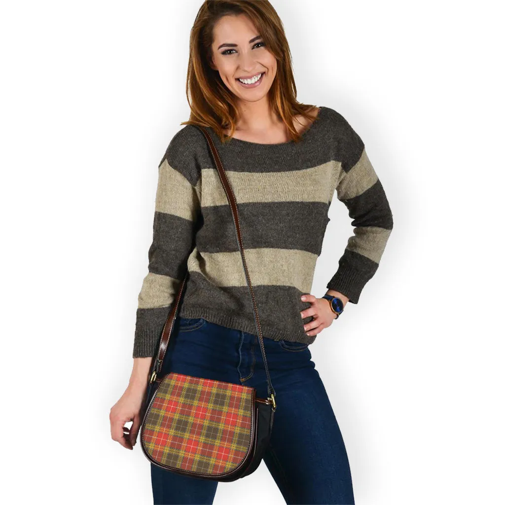 Buchanan Old Set Weathered Tartan Saddle Bag