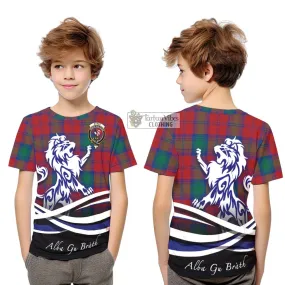 Byres (Byses) Tartan Kid T-Shirt with Alba Gu Brath Regal Lion Emblem