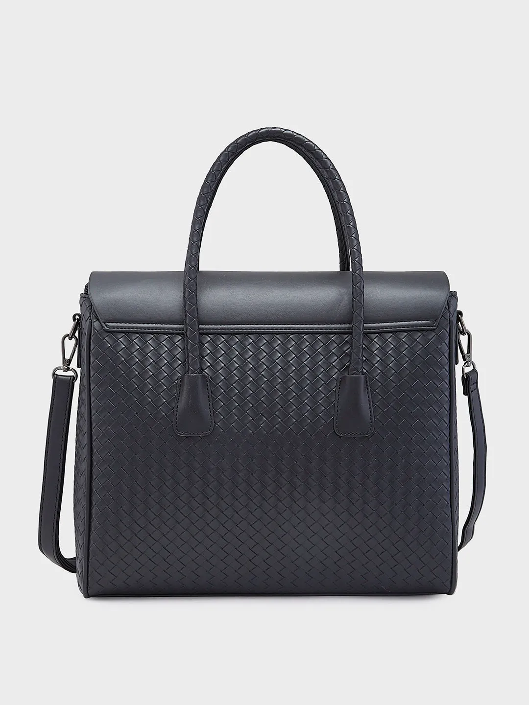 Caprese Renee Satchel Medium Checkered Womens Handbag Black