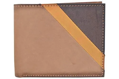 Cazoro Men's Slim Pocket Hunter Leather Bifold Travel Credit Card thin Wallet RFID Safe RFID611299