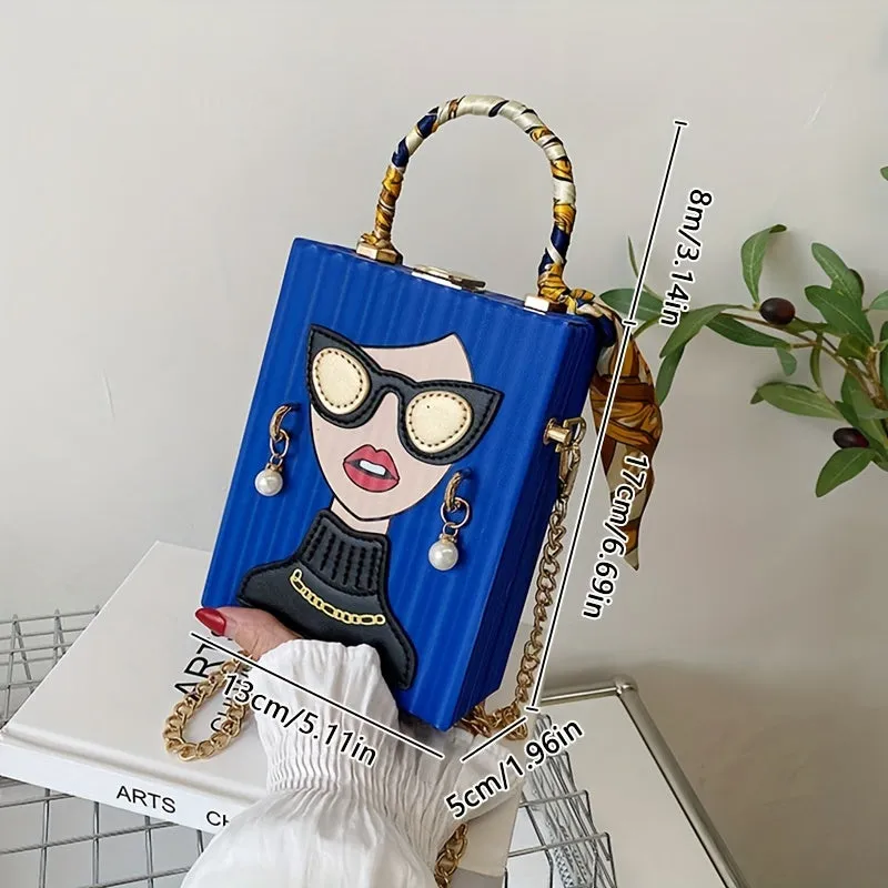 Chic Metal Chain Crossbody Mini Womens Evening Bag