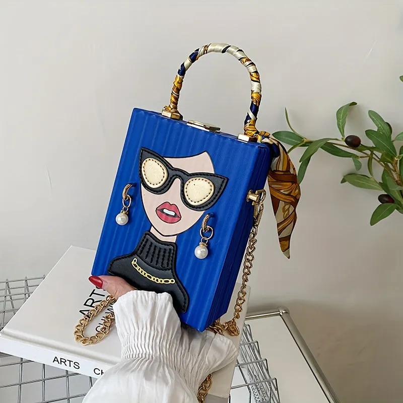 Chic Metal Chain Crossbody Mini Womens Evening Bag