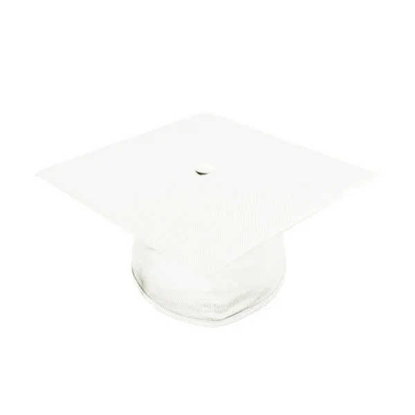 Child Shiny White Graduation Cap & Gown - Preschool & Kindergarten