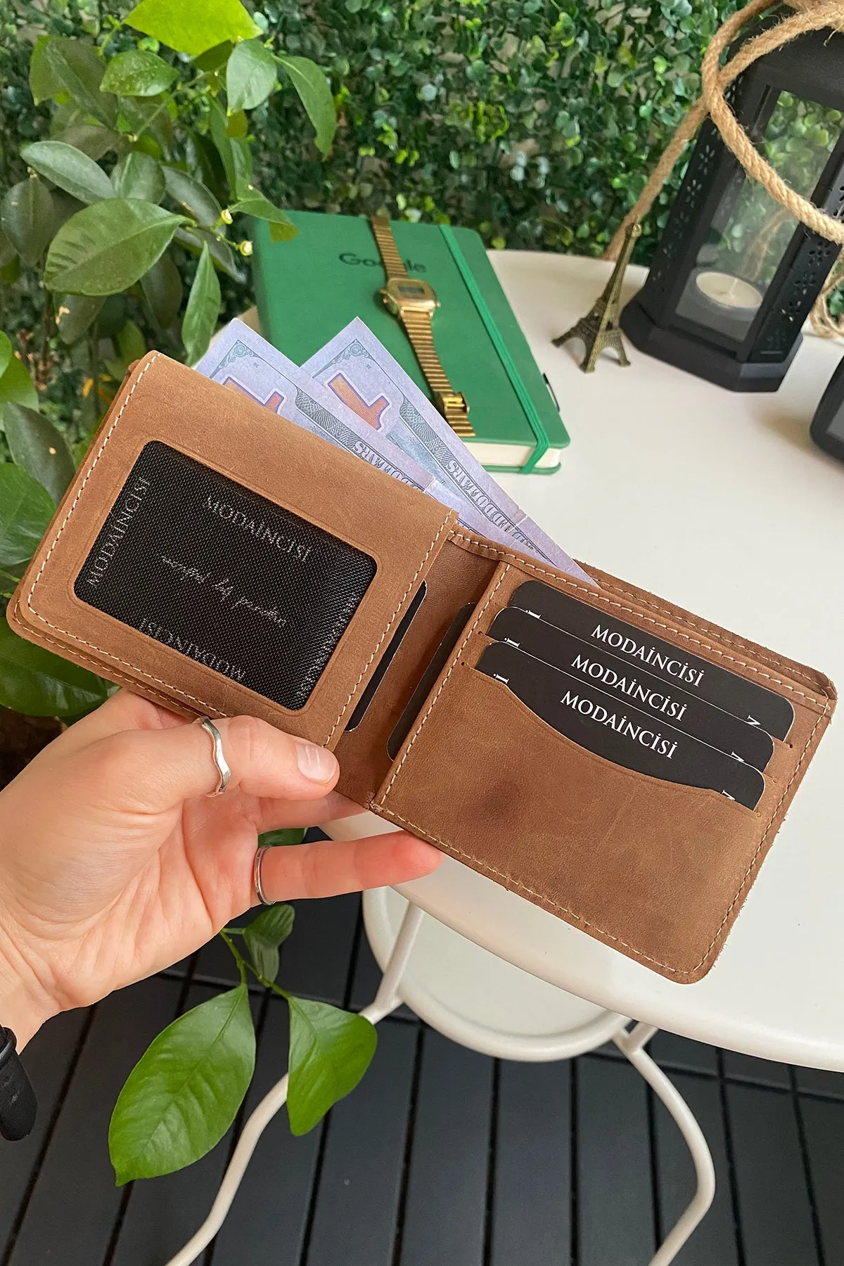 Cosmos - Genuine Leather Trifold Classic Men's Wallet