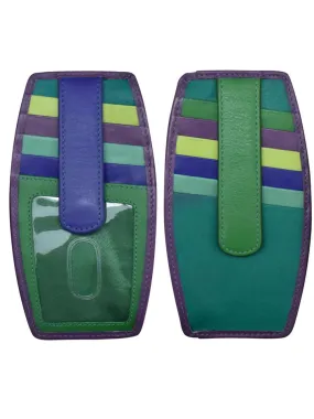 Credit Card Holder Double Sided Cool Tropics Leather RFID Blocking 7804