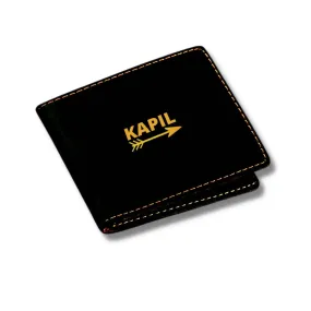 Customized Wallets With Name for Men Faux Leather Gents Purse - Arrow