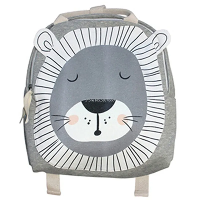 deanwangkt Children Backpack Animals Design Girl Boys Backpack Toddler Kids School Bag Kindergarten Cartoon Rabbit Butterfly lion print Bag