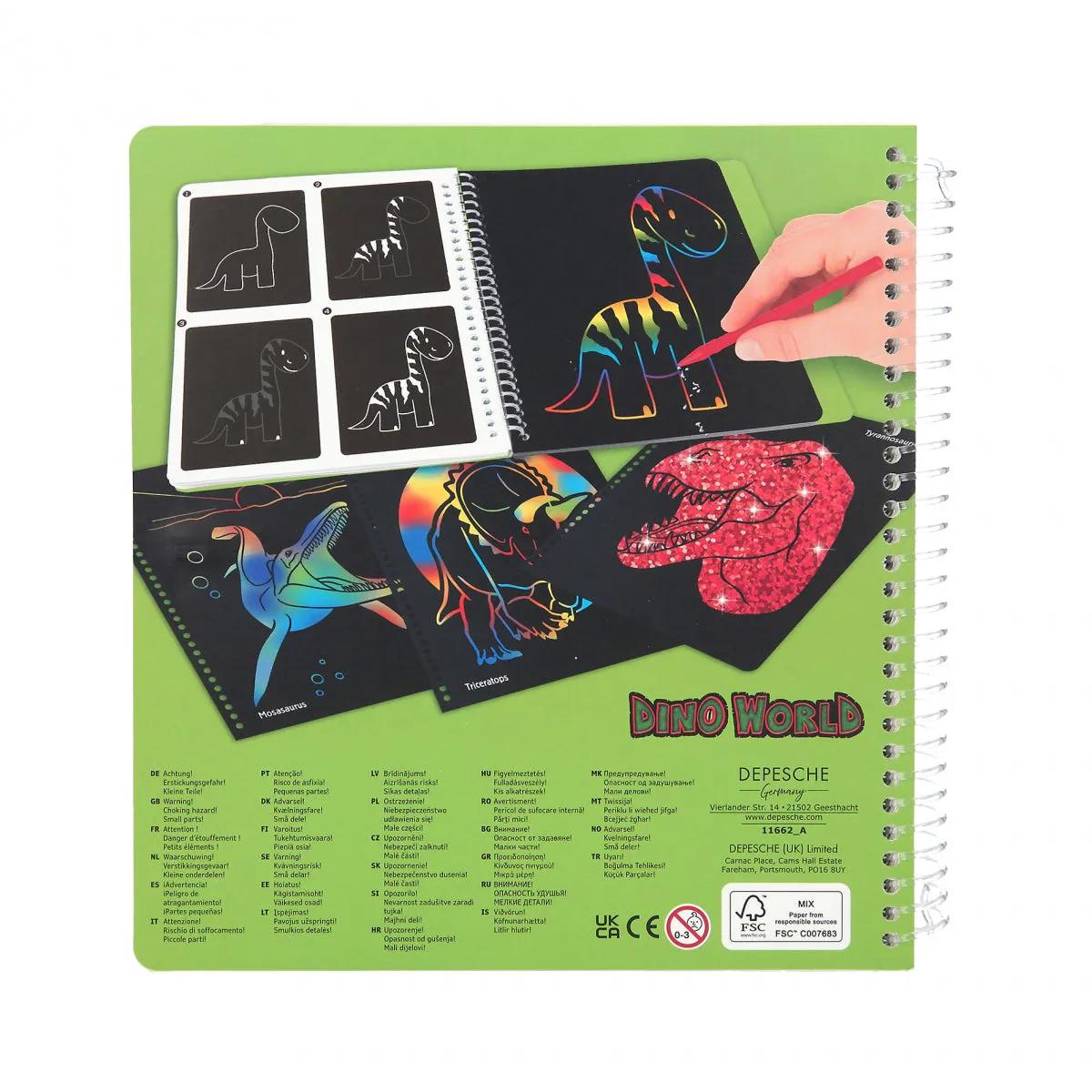 Depesche Dino World Magic-Scratch Book