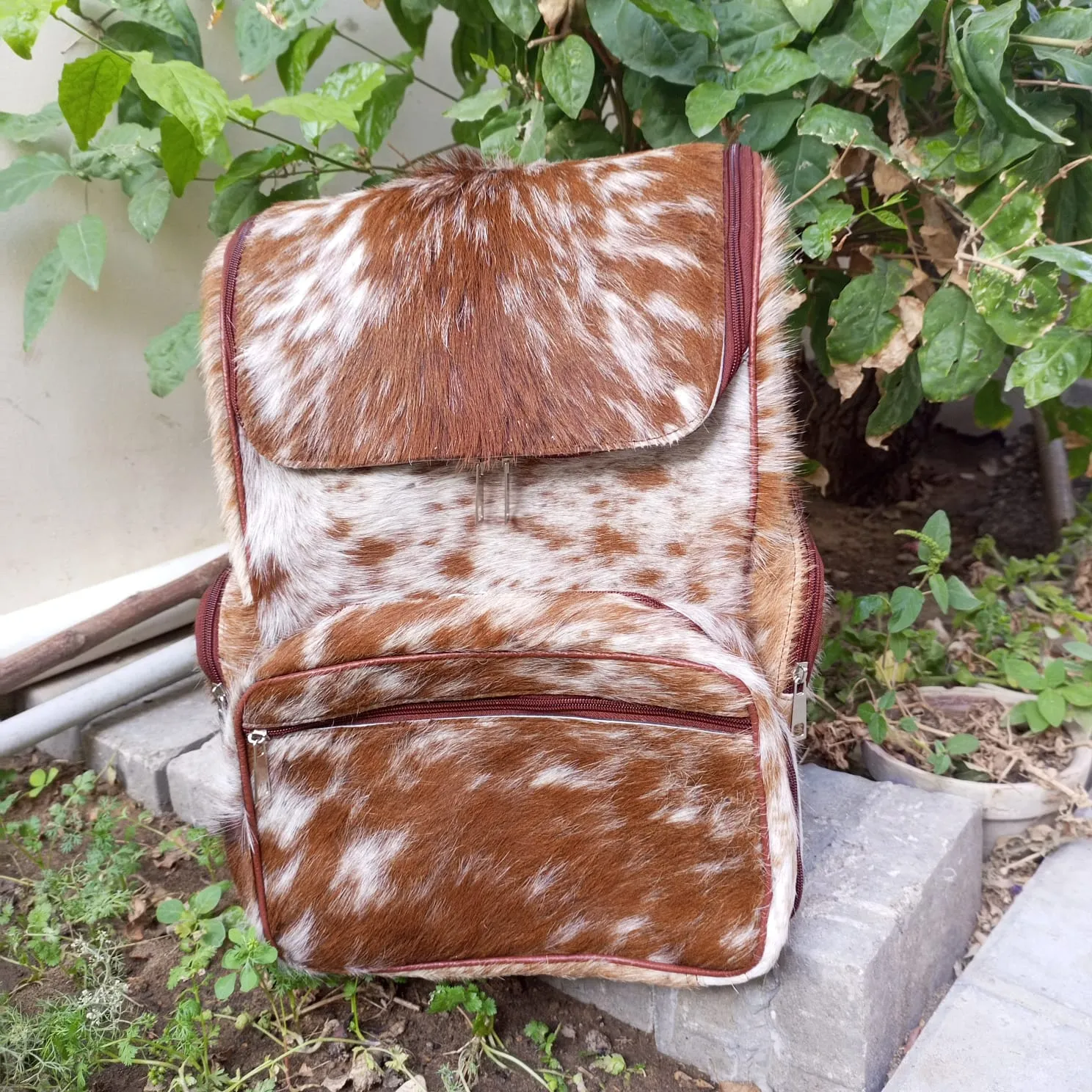 Exquisite Cowhide Leather Backpack Large Travel Backpack