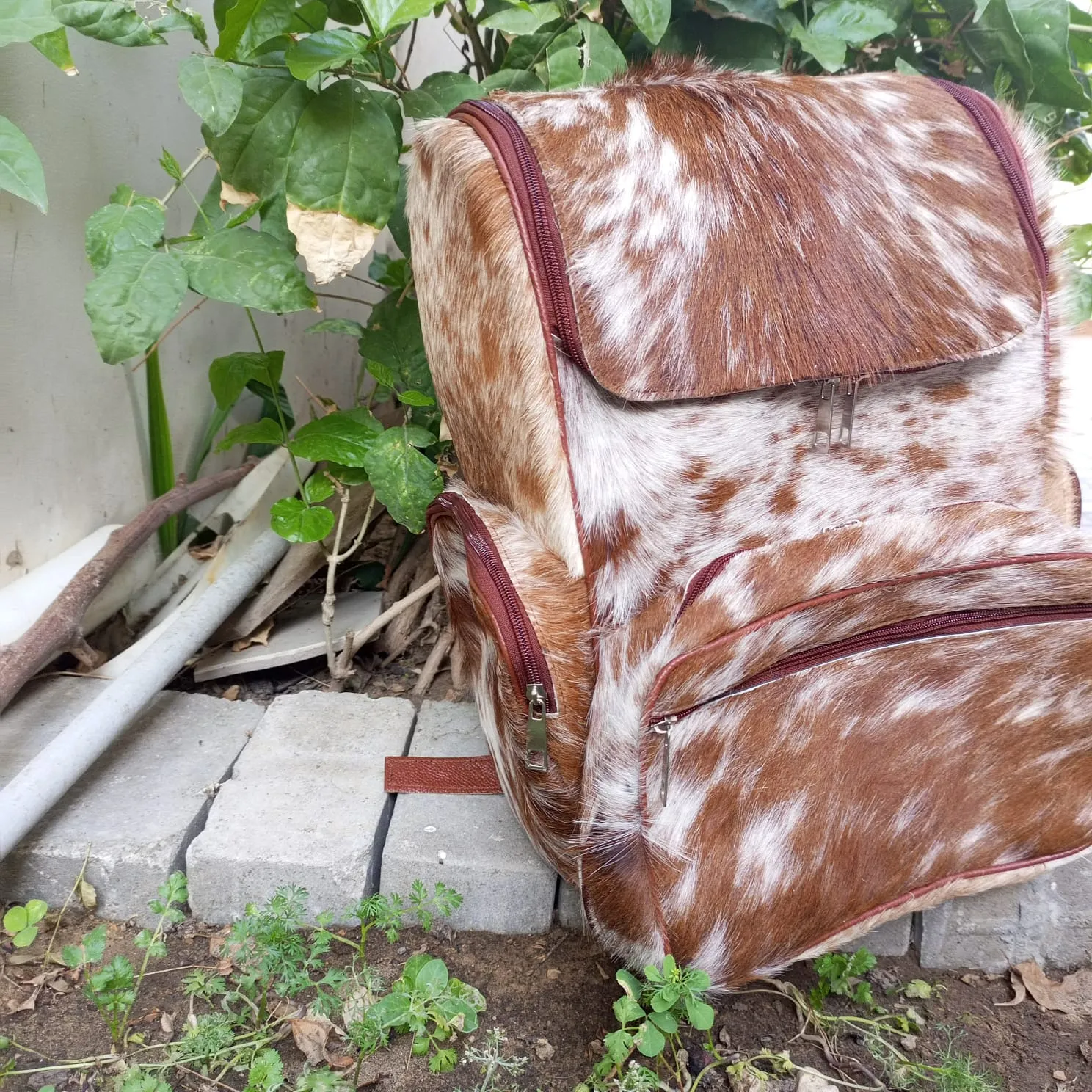 Exquisite Cowhide Leather Backpack Large Travel Backpack