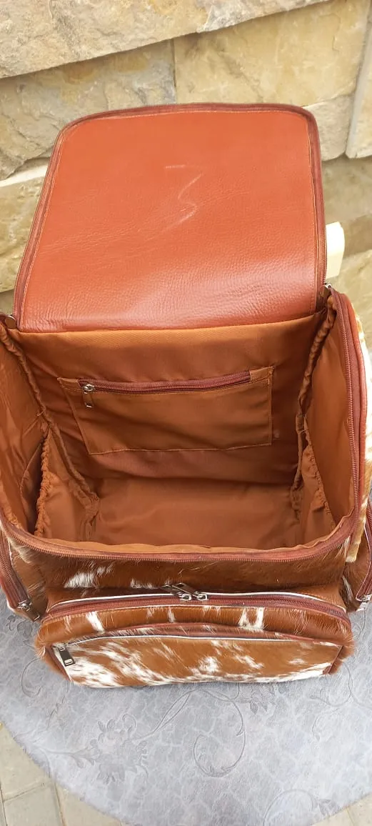 Exquisite Cowhide Leather Backpack Large Travel Backpack