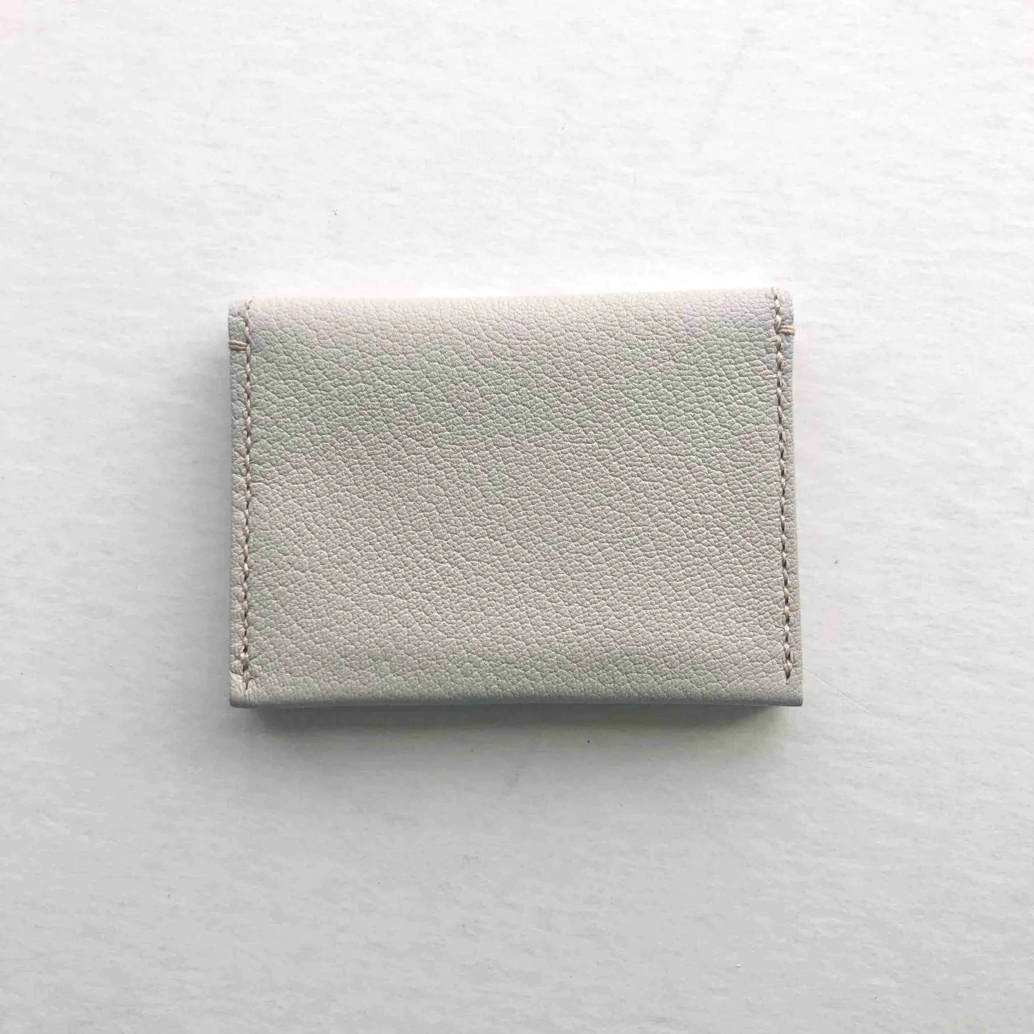Fold Leather Bifold Card Wallet in Colours (Mustard Yellow, Taupe Grey or Turquoise)