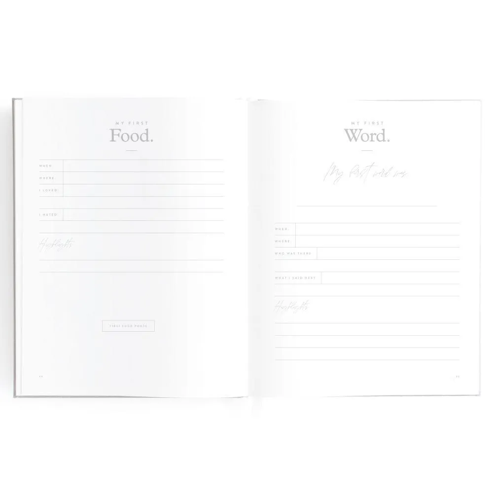 Fox and Fallow Boys Baby Book - Grey