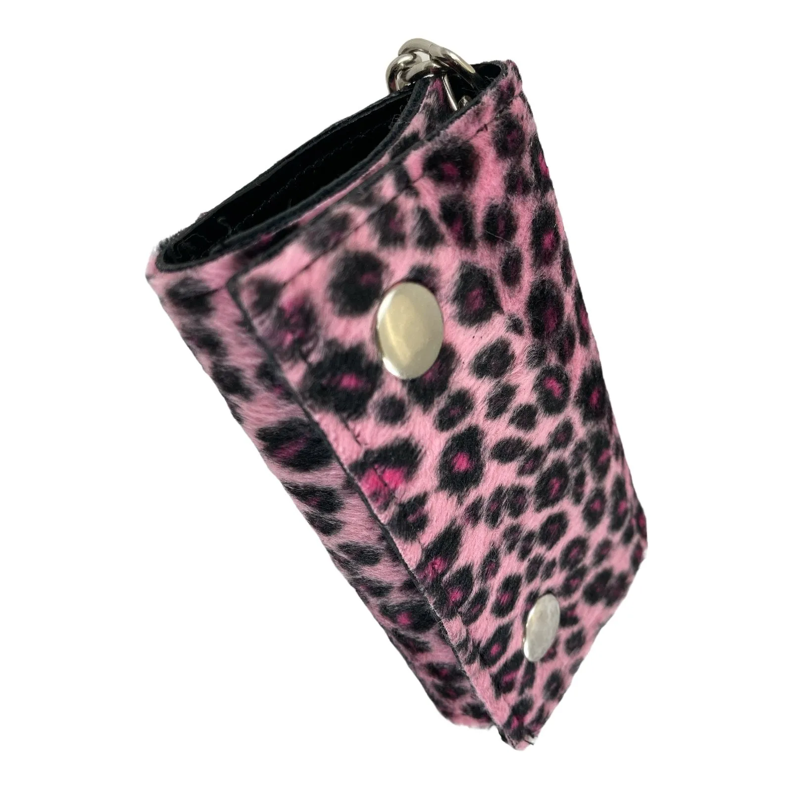Fuzzy Assorted Leopard Trifold Wallet